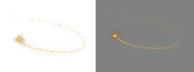 Magic Christmas png, New Year, Holiday,  Xmas, Gold fairy dust, Photoshop Glowing stars, shining,...