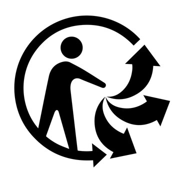 Triman Logo for the recycling of poly-bags in France