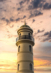 lighthouse at sunset