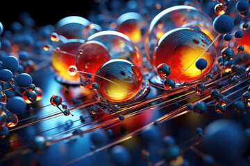 Quantum Dot Nanoparticles - Generative AI illustration