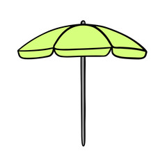 ParasolParasol. Beach umbrella. Sun protection. Hand drawn vector illustration.