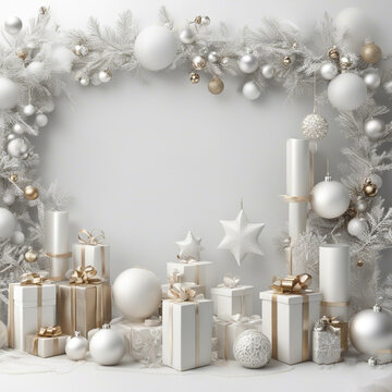 christmas decoration on white