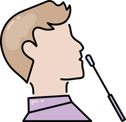 Swab antigen line icon