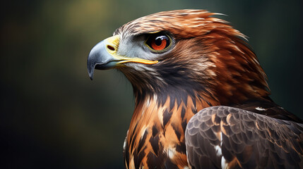 Obraz premium falcão de perfil com espaço para texto 