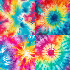 colourful tie-dye pattern  ,ai generated