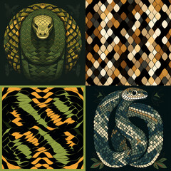 snake pattern  ,ai generated
