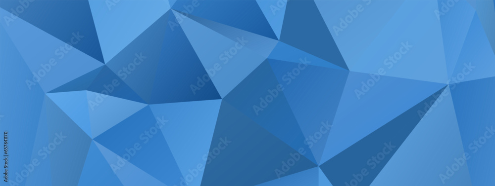 Poster abstract blue triangle geometric background, vector illustration. mosaic of simple shapes in blue wh