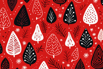 Christmas seamless pattern. Good for fashion fabrics, children’s clothing, T-shirts, postcards, email header, wallpaper, banner, events, covers, advertising, and more.