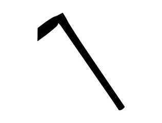 Hoe silhouette vector art white background