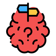 confused brain icon