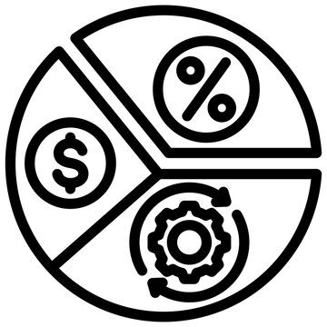 Profit Margin Outline Icon