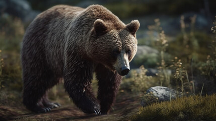 Obraz premium A bear in wildlife