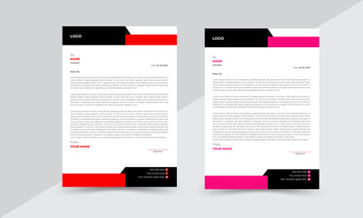 Simple, creative, modern, unique & clean letterhead  design set a4 sizes.