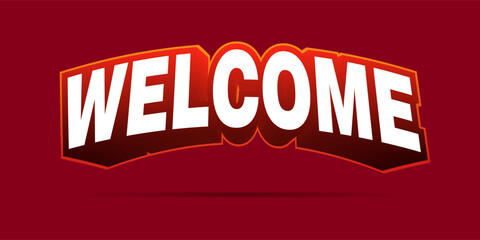 welcome text logo vector creative company icon design template modern background