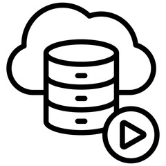  Video Hosting Outline Icon