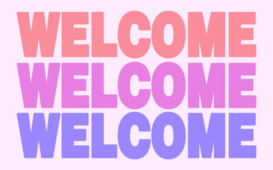 welcome text logo vector creative company icon design template modern background