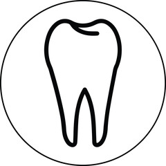 Tooth vector icon illustration on a white background