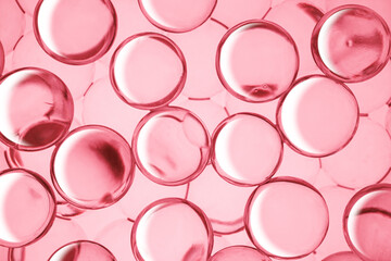 Cosmetic pink red texture molecular ingredient moisturizer face skin care