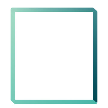 green square border gradient two shade color