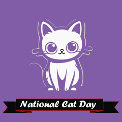 Background for the national cat day on October 29 Happy animals
