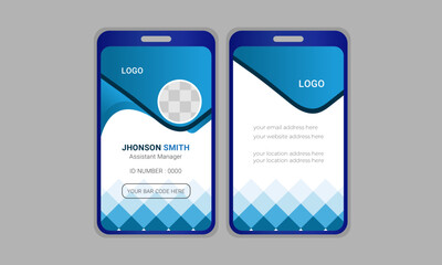 Modern corporate identity card design template. minimalist id card design. Vector
