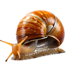 snail png ,snail side view isolated on transparent background ,generative ai