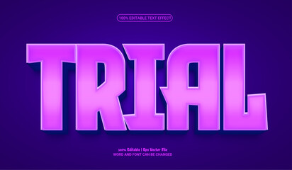 Trial fully editable premium vector text effect
