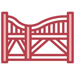 fence gate10 filled outline icon,linear,outline,graphic,illustration