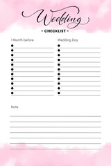 Wedding guest list template, list planner, list tracker, wedding guests template checklist list tracker