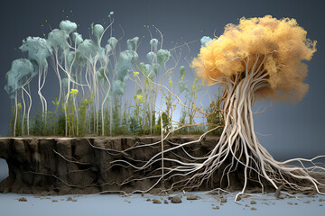 flowers in the water AI Generative