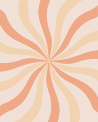 Groovy hippie 70s lines backgrounds. Waves, swirl, twirl pattern. Twisted and distorted texture in trendy retro psychedelic style. Y2k aesthetic. Illustration. Background