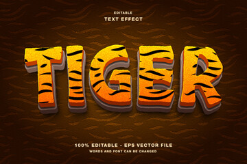 Tiger text style effect template editable text effect