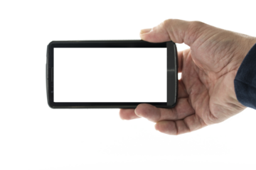 male hand with mobile phone mockup concept