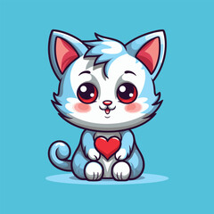 .vector cute cat cartoon vector icon illustration