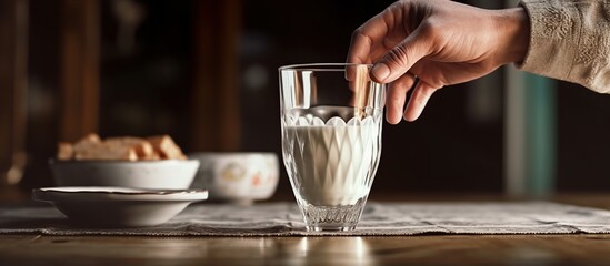milk from a farmer whose picture is presented not with a person's face