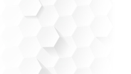 Minimalist and Modern Future Hexagon Abstract Geometric White and Gray Color Polygon Background Design Illustration