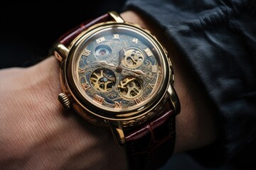 Vintage timepiece, Elegant hand holding antique pocket watch