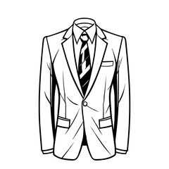 Men's notch lapel Blazer Jacket suit flat sketch fashion illustration technical drawing with front and back view.
