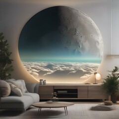 An artist's rendition of a terraformed moon with a breathable atmosphere and a human settlement1