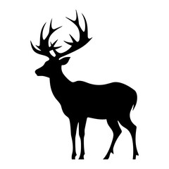 Graceful deer  silhouette
