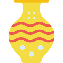 Pottery icon on transparent background 