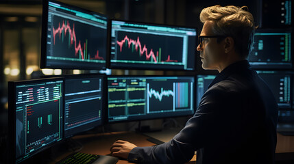 Charting Success: Trader's Screen Analysis
