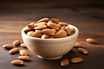 bowl of almonds AI Generative