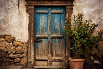 Fototapeta na wymiar Antique house door. Generative AI