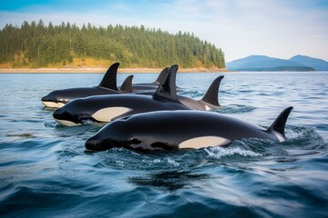 family of orcas. Generative AI