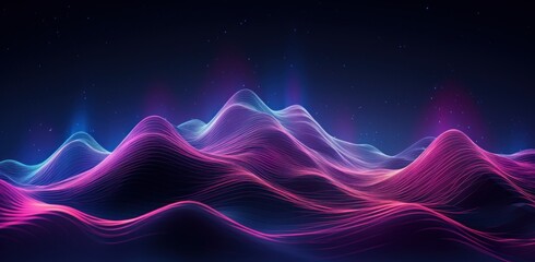 Abstract vector background springs to life with dynamic particles creating a futuristic wave. This illustration captures movement and the intricacies of modern design, making it a vivid representation - obrazy, fototapety, plakaty