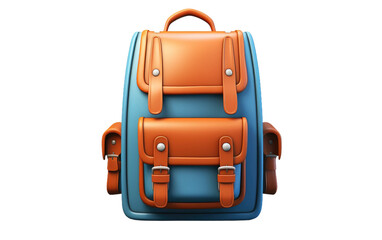 Vibrant 3D Character Rucksack on isolated background