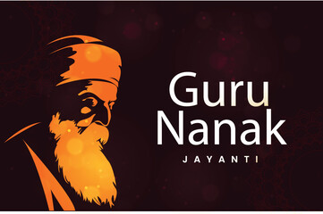 illustration of Happy Gurpurab, Guru Nanak Jayanti festival of Sikh celebration background