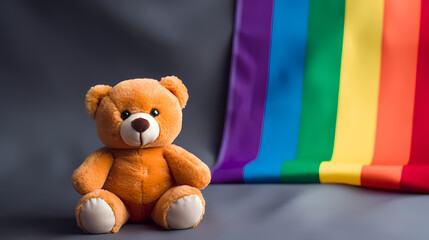Photorealism: Teddy Bear with LGBT Flag
