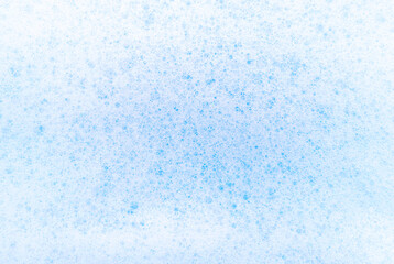 Cosmetic product cleansing blue foam gel in water texture